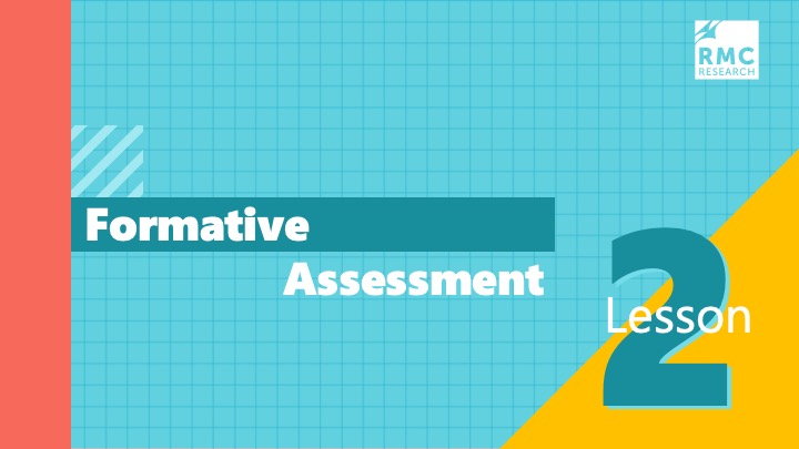 Lesson 2: Formative Assessment